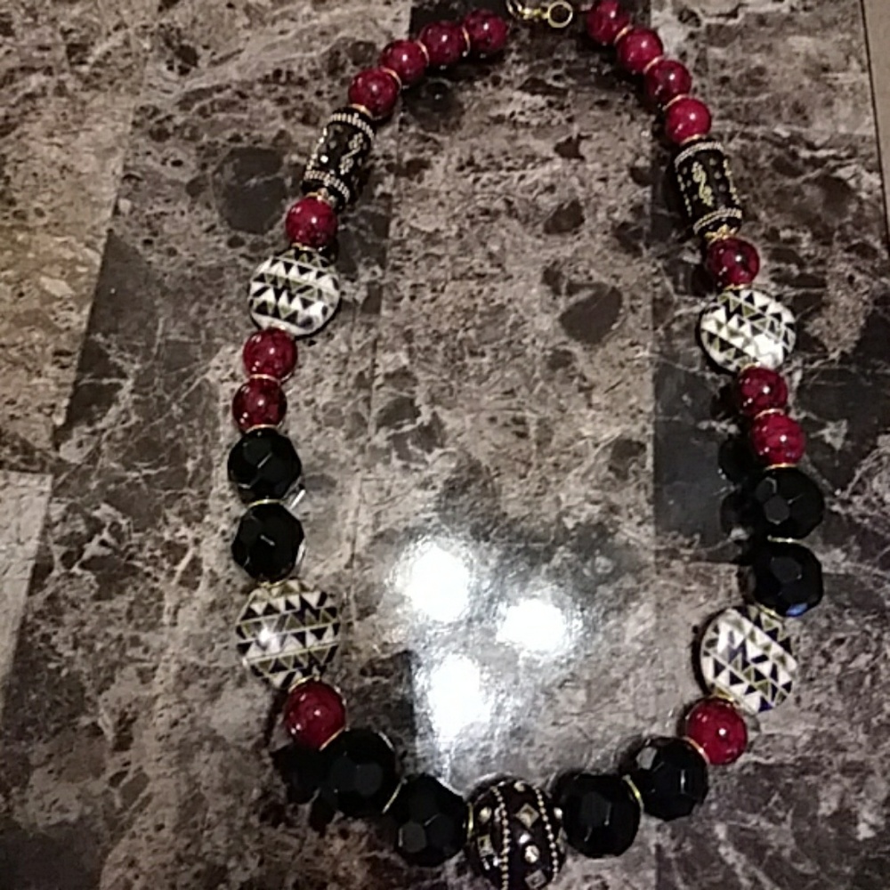 Ladies Handcrafted Stone Necklace